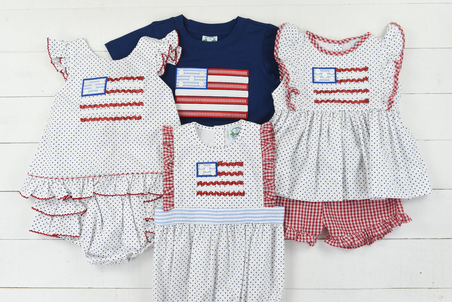 USA Flag Boy Short Set