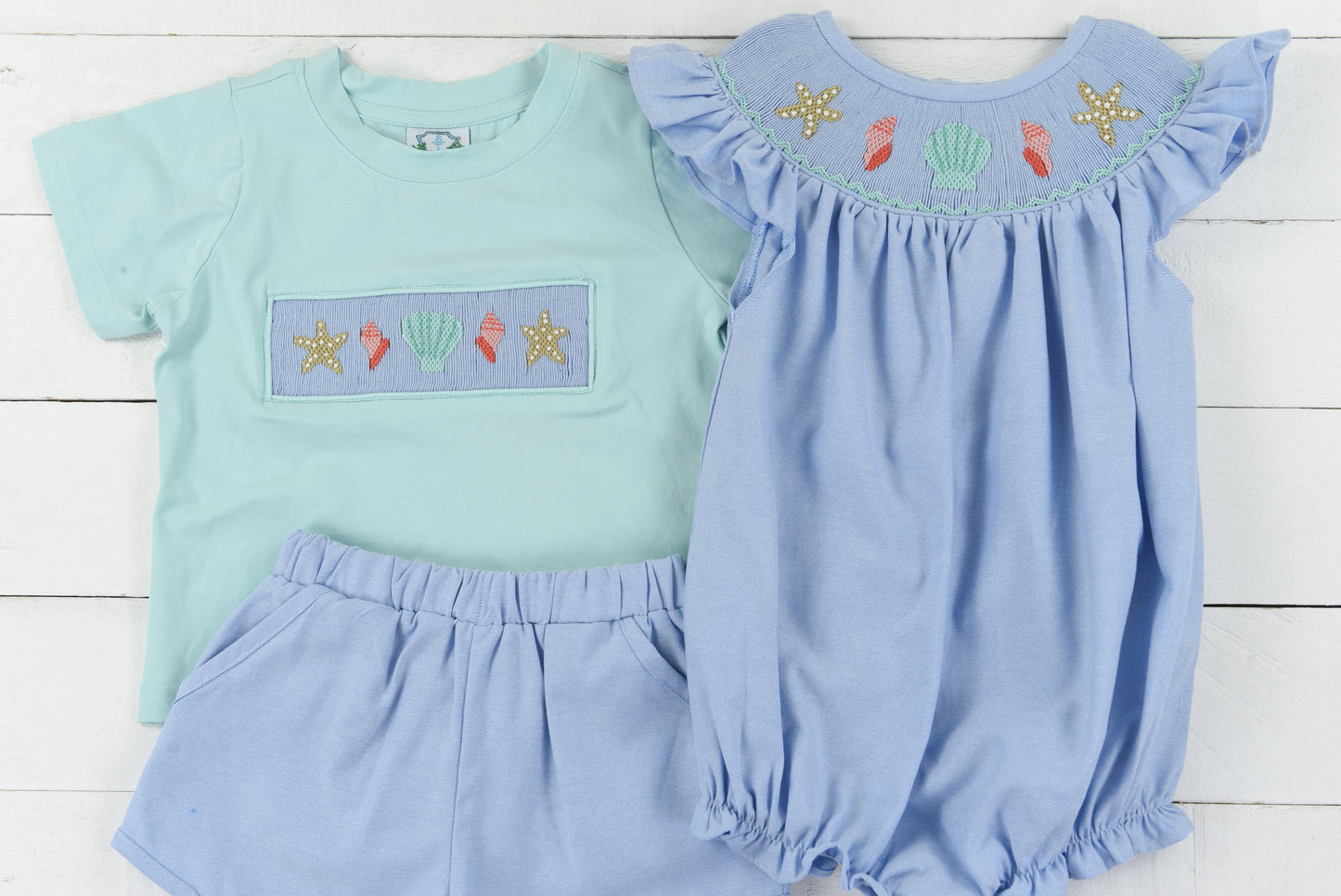 Smocked Seashell Short Set