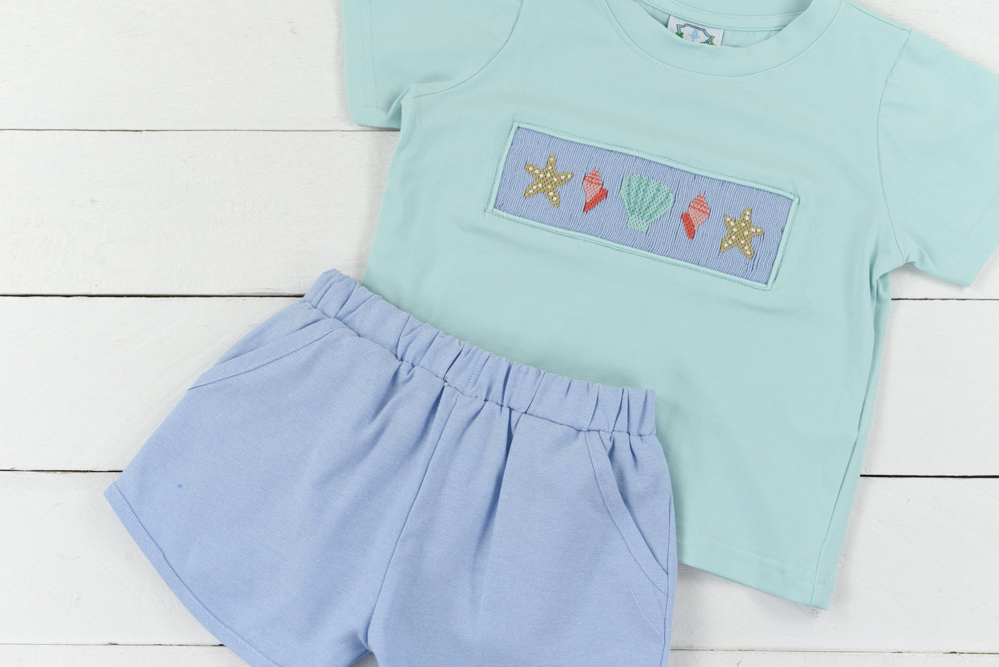 Smocked Seashell Short Set