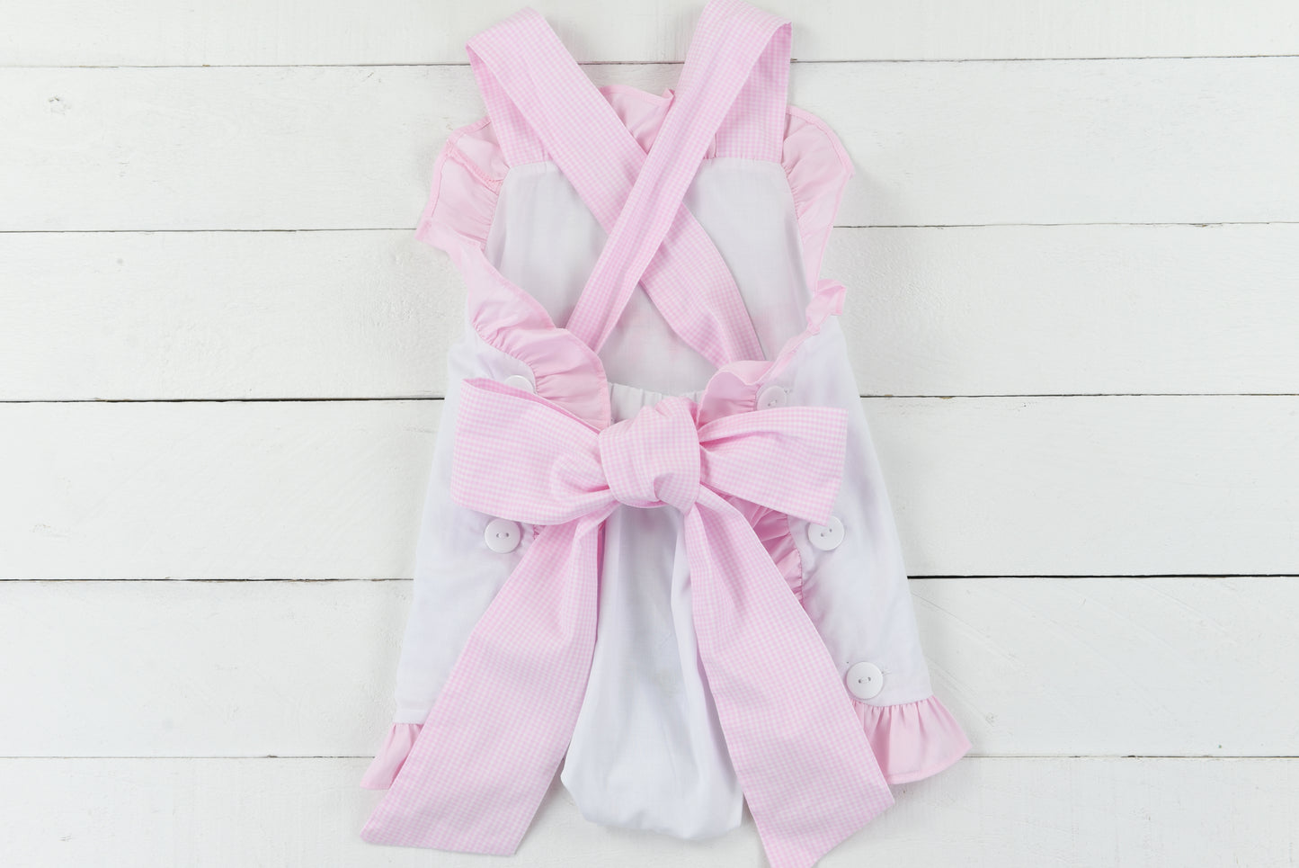 Classic Shadow Stitch Bow Sunsuit