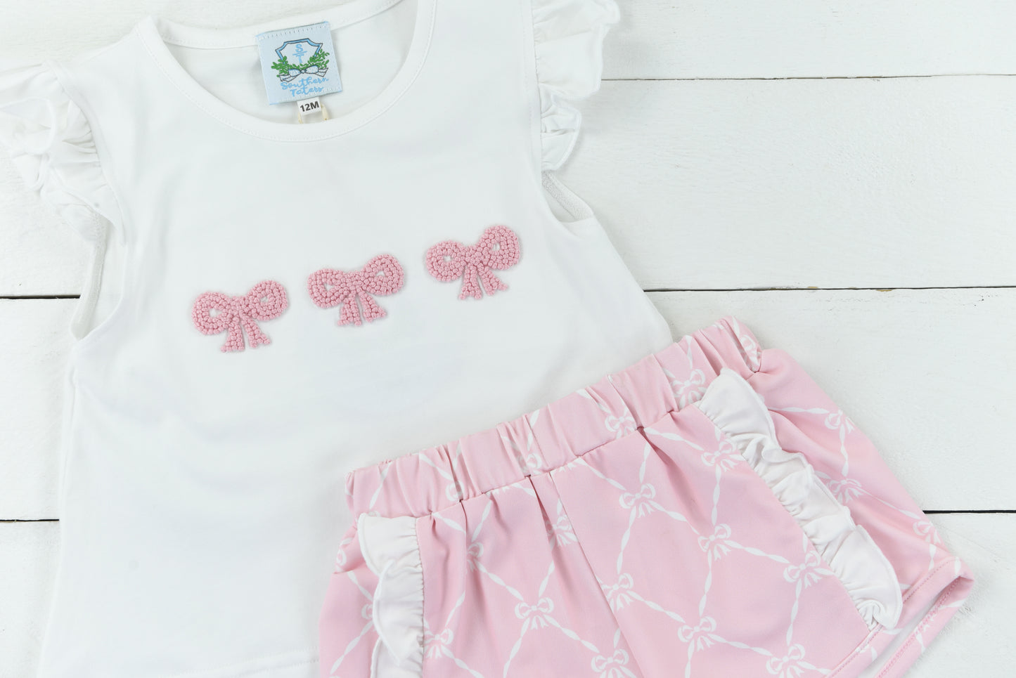 French Knot Bow Short Set