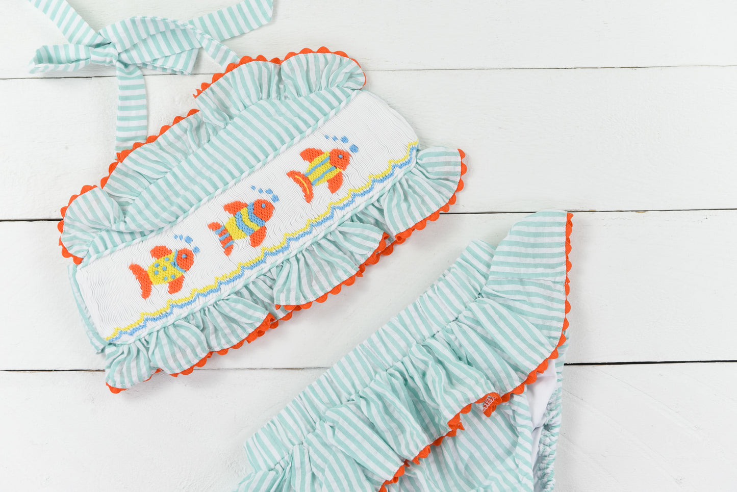 Smocked Fishie 2 pc Swimsuit