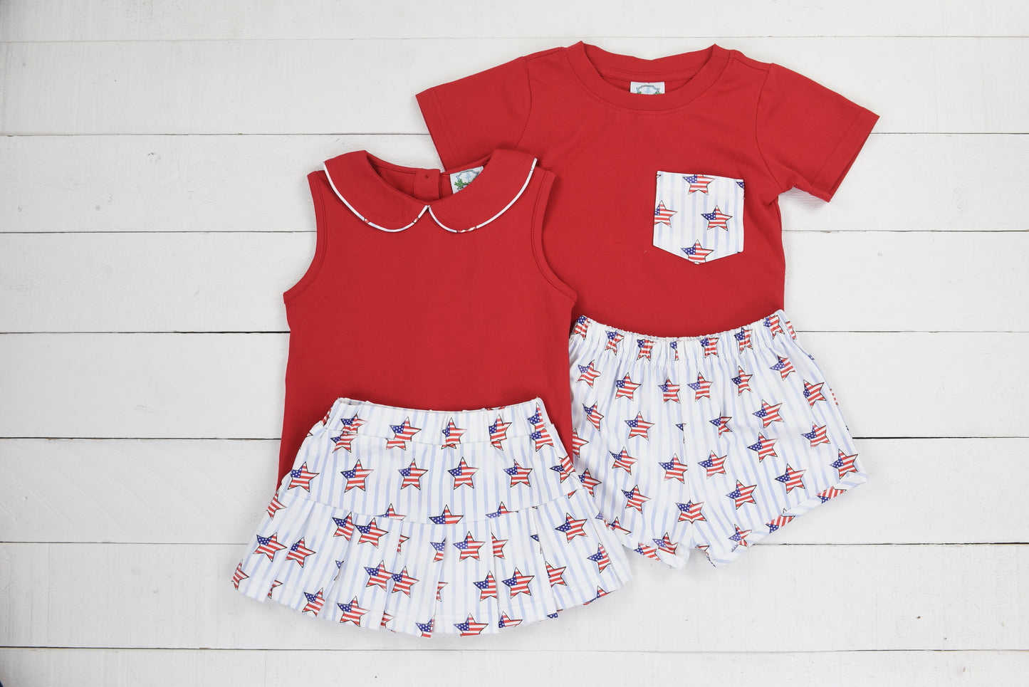 Land of the Free Boy Short Set