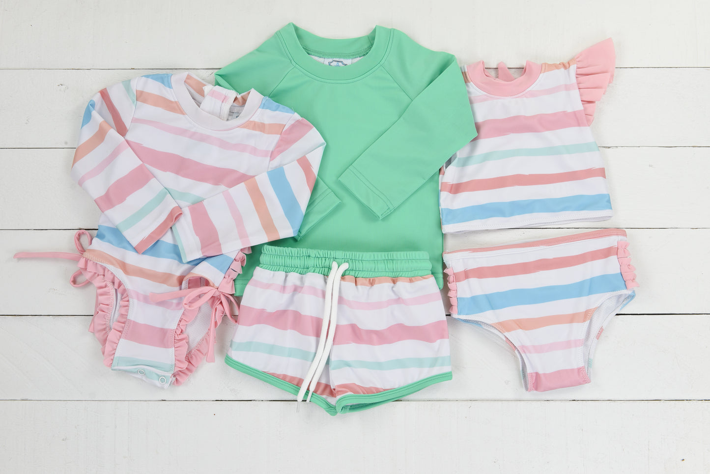 Stripe 2pc Swimsuit