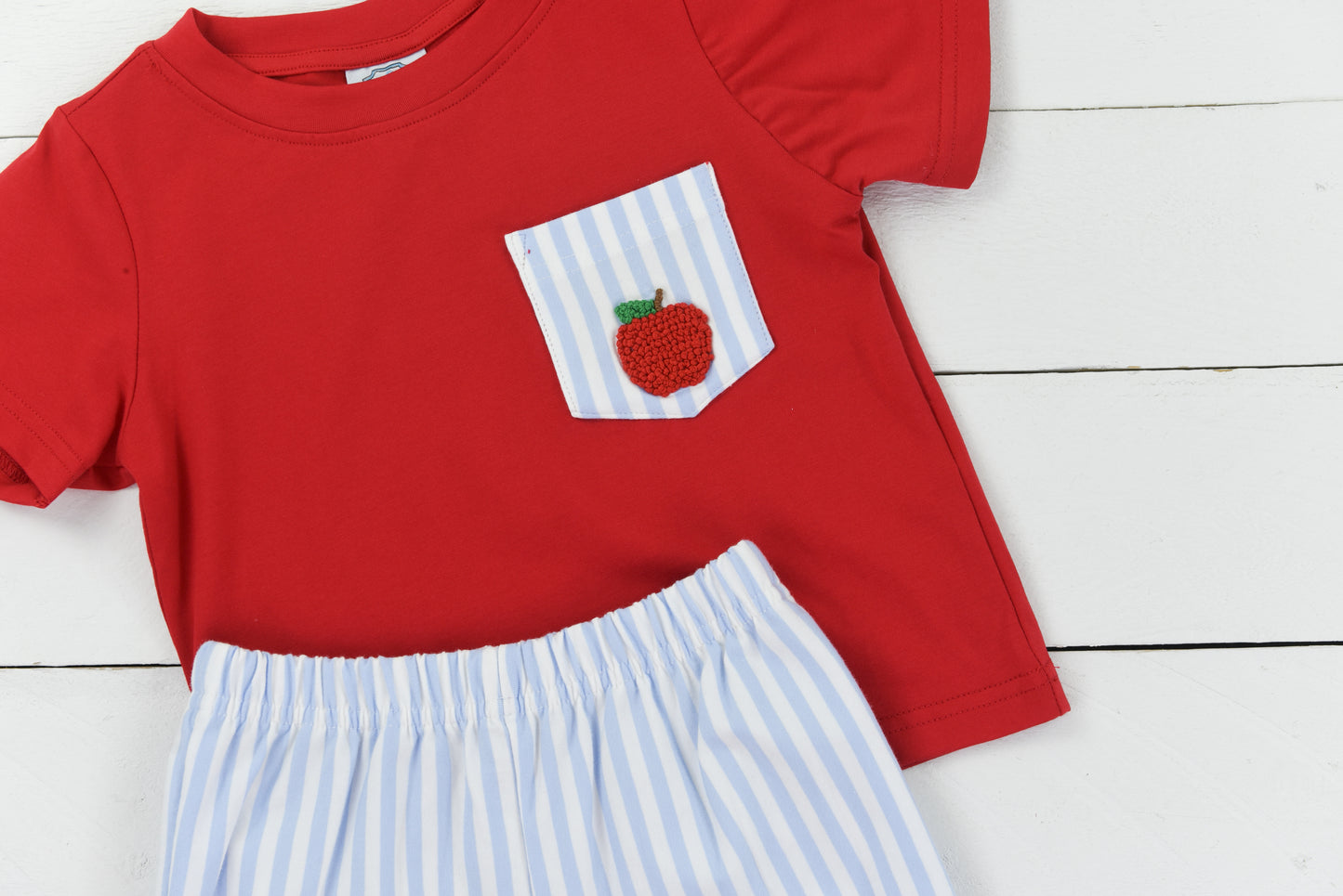 An Apple A Day Boys Short Set