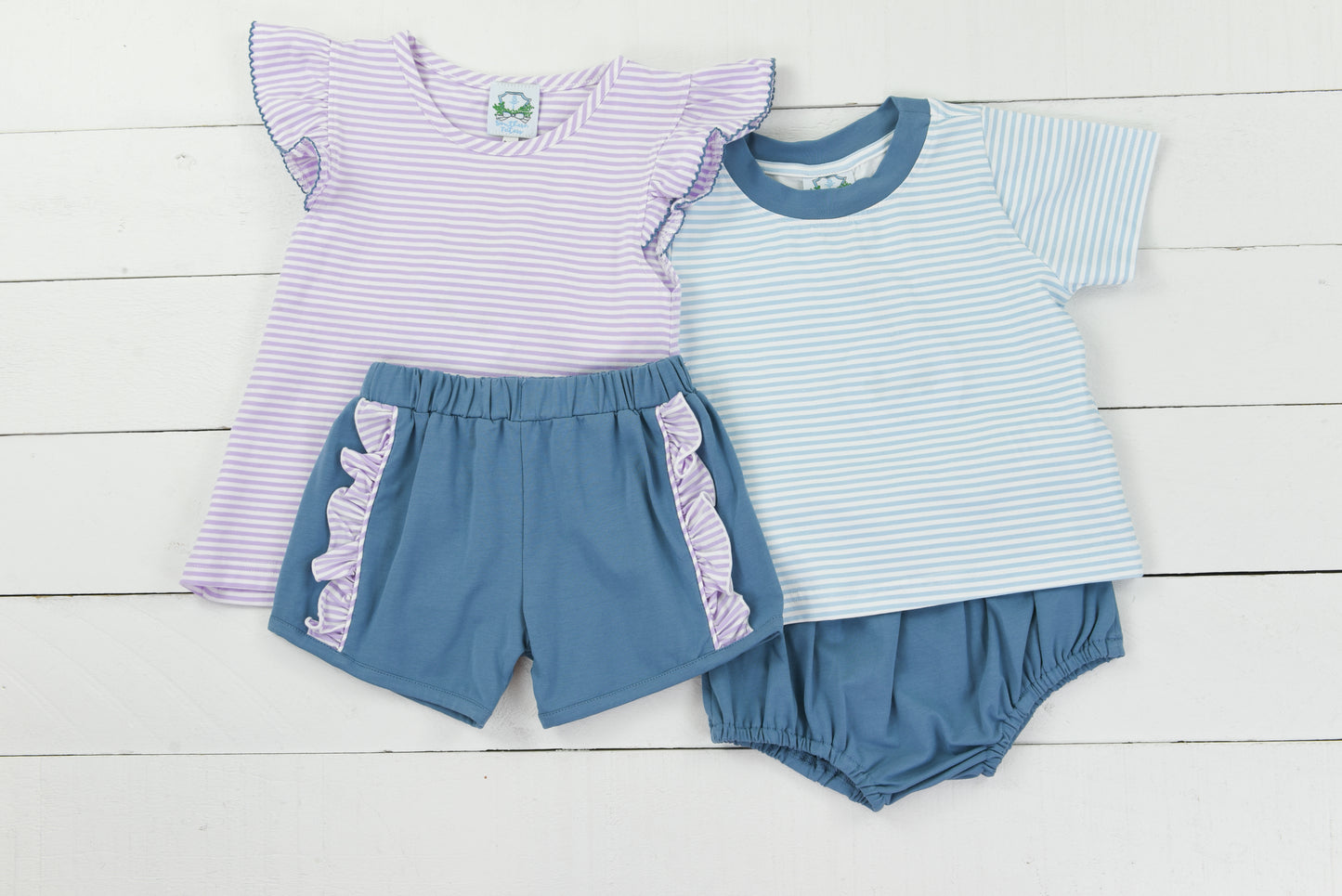 Everyday Blue Knit Diaper Set