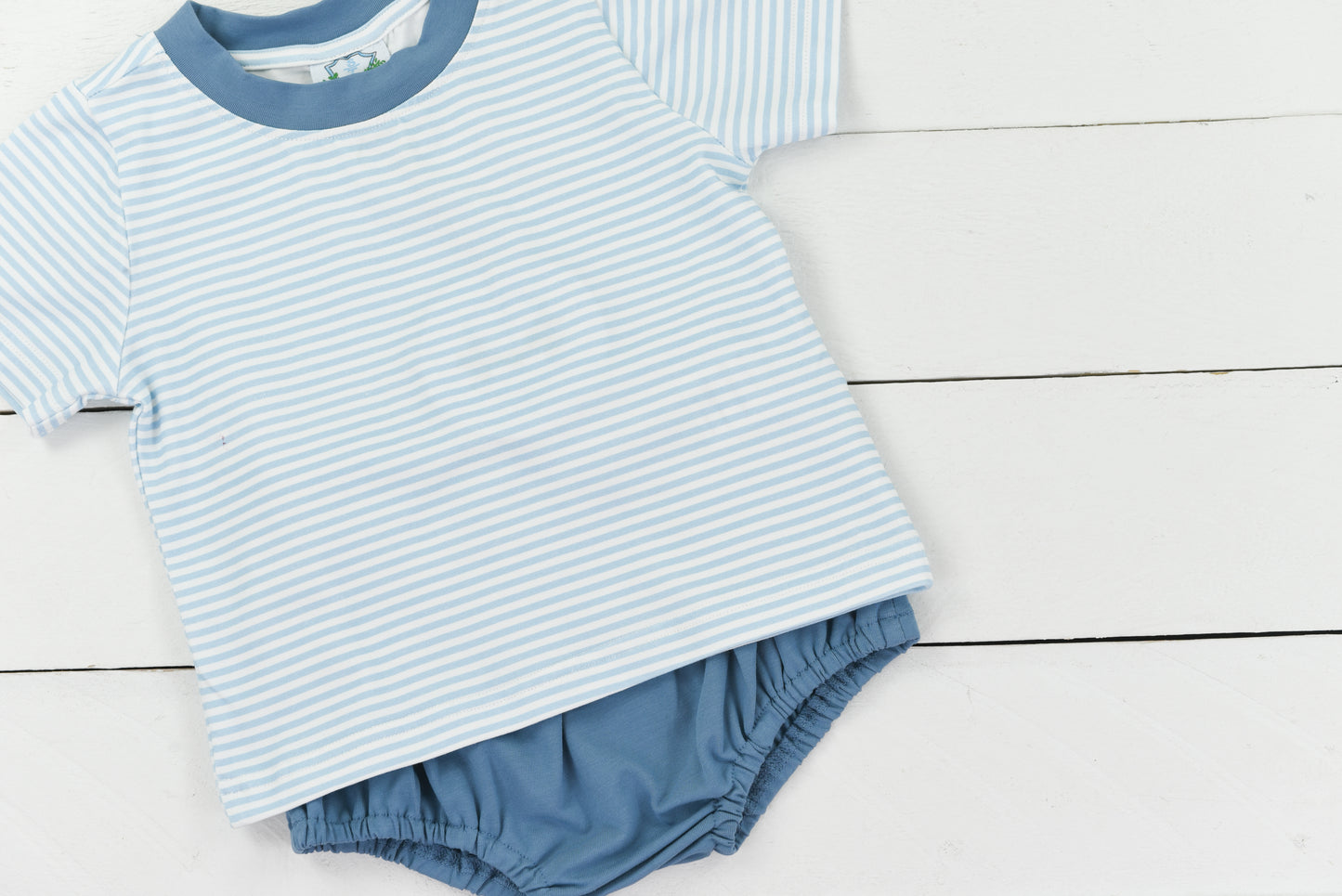 Everyday Blue Knit Diaper Set