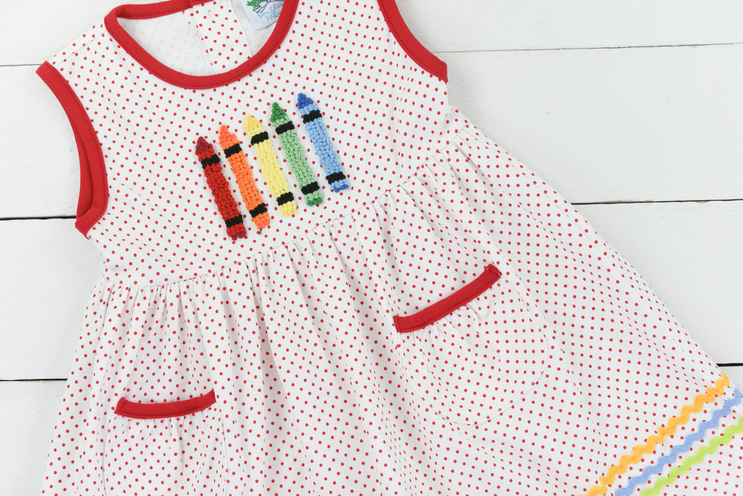 French Knot Crayons Dress