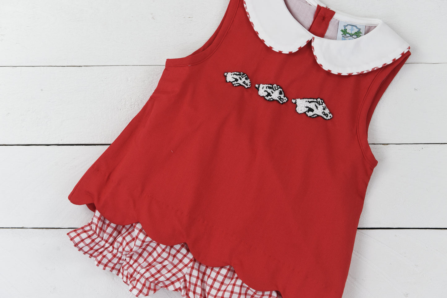 French Knot Hog Girl Bubble Short Set
