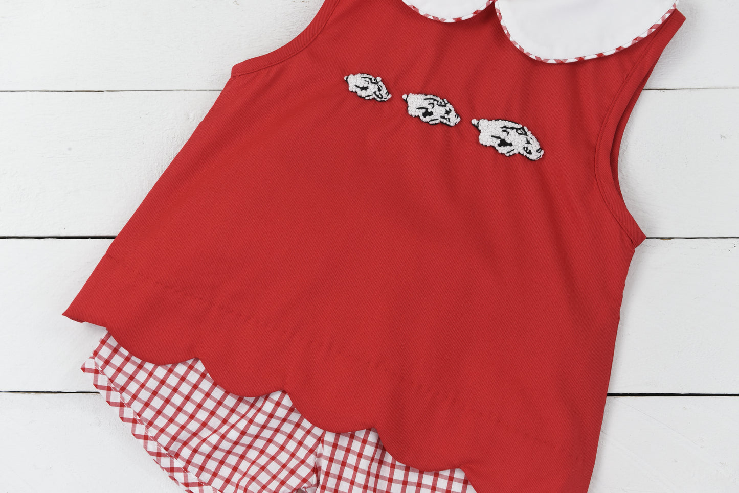 French Knot Hogs Girl Short Set