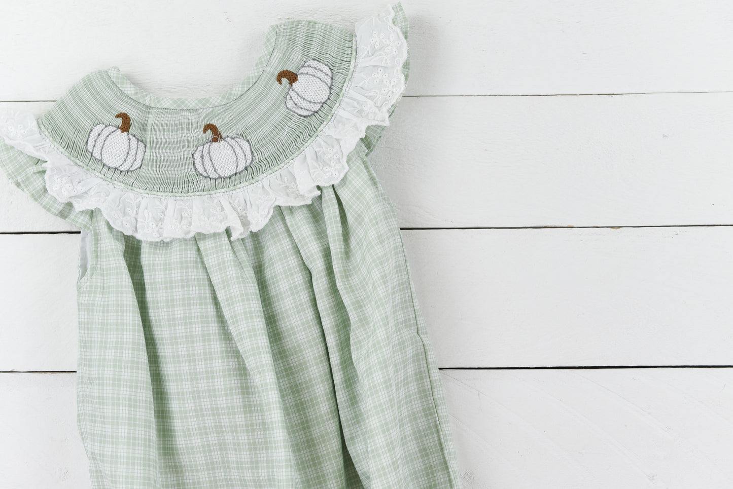 White Pumpkin Smock Girl Bubble