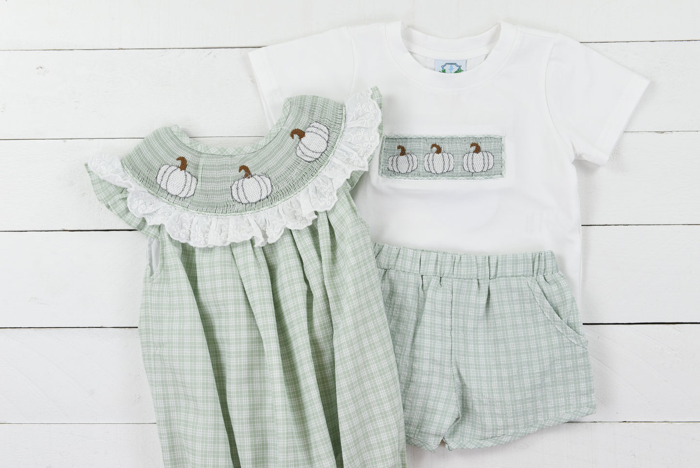 White Pumpkin Smock Girl Bubble