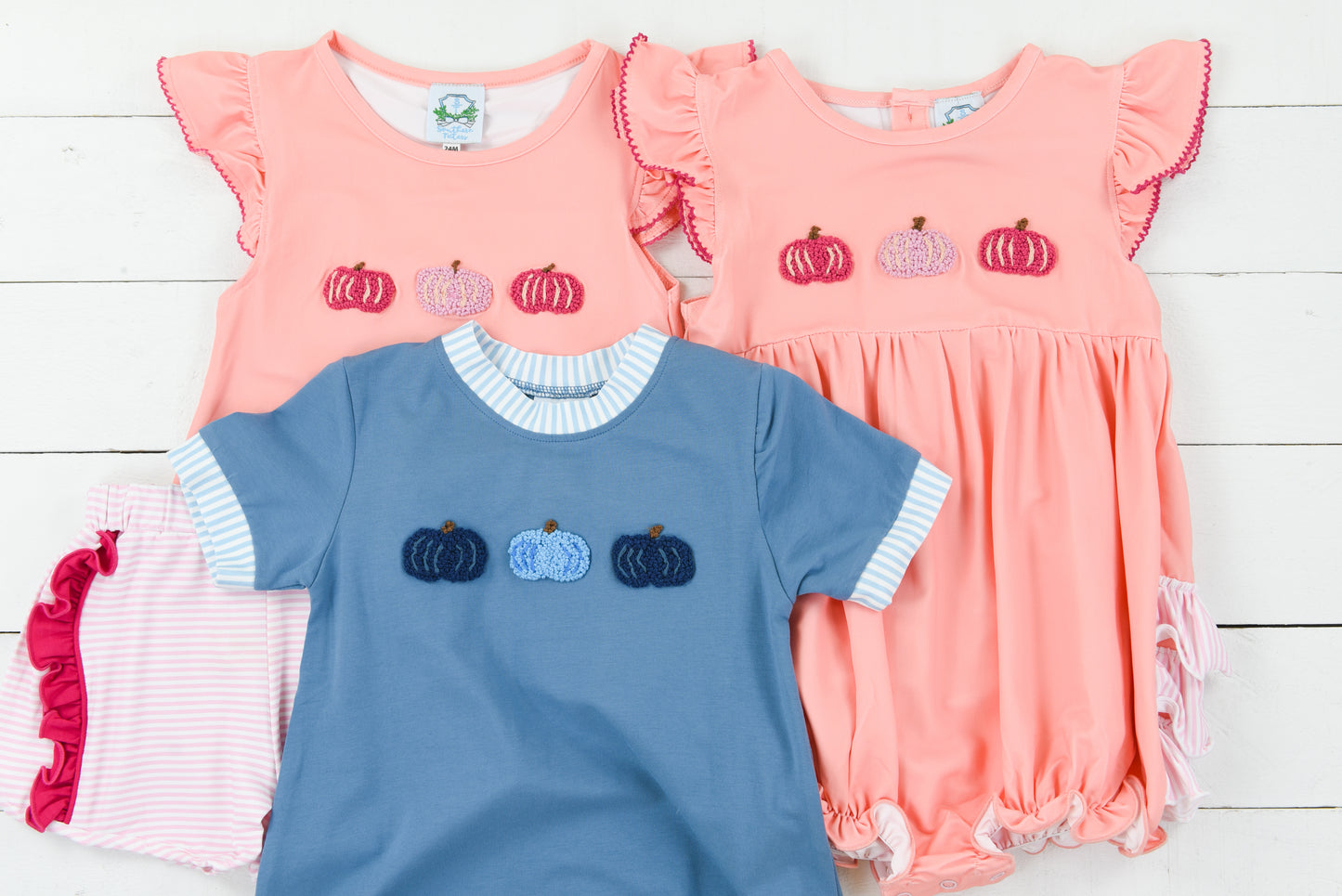Cute & Colorful Knit Pumpkin Girls Bubble