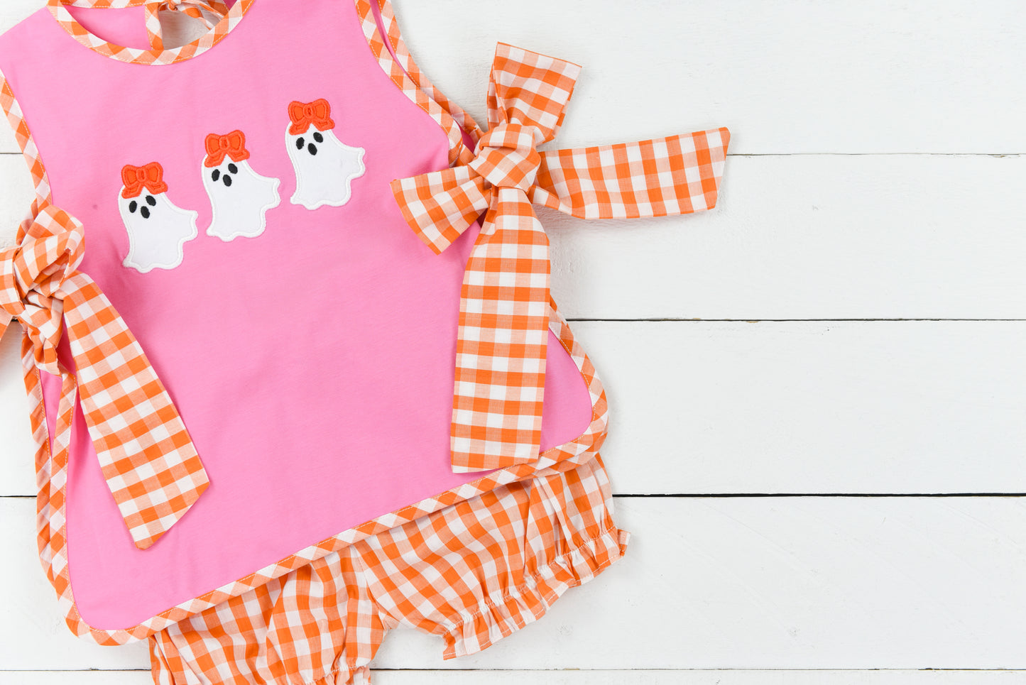 Ghost Gang Pink Apron Bubble Short Set