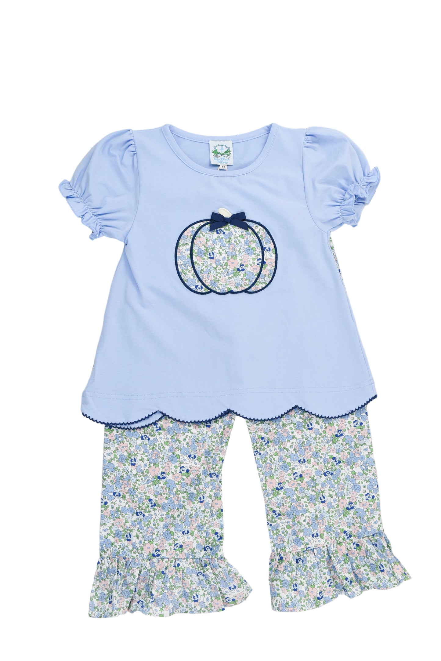 Blue Pumpkin Blooms Girl Pant Set