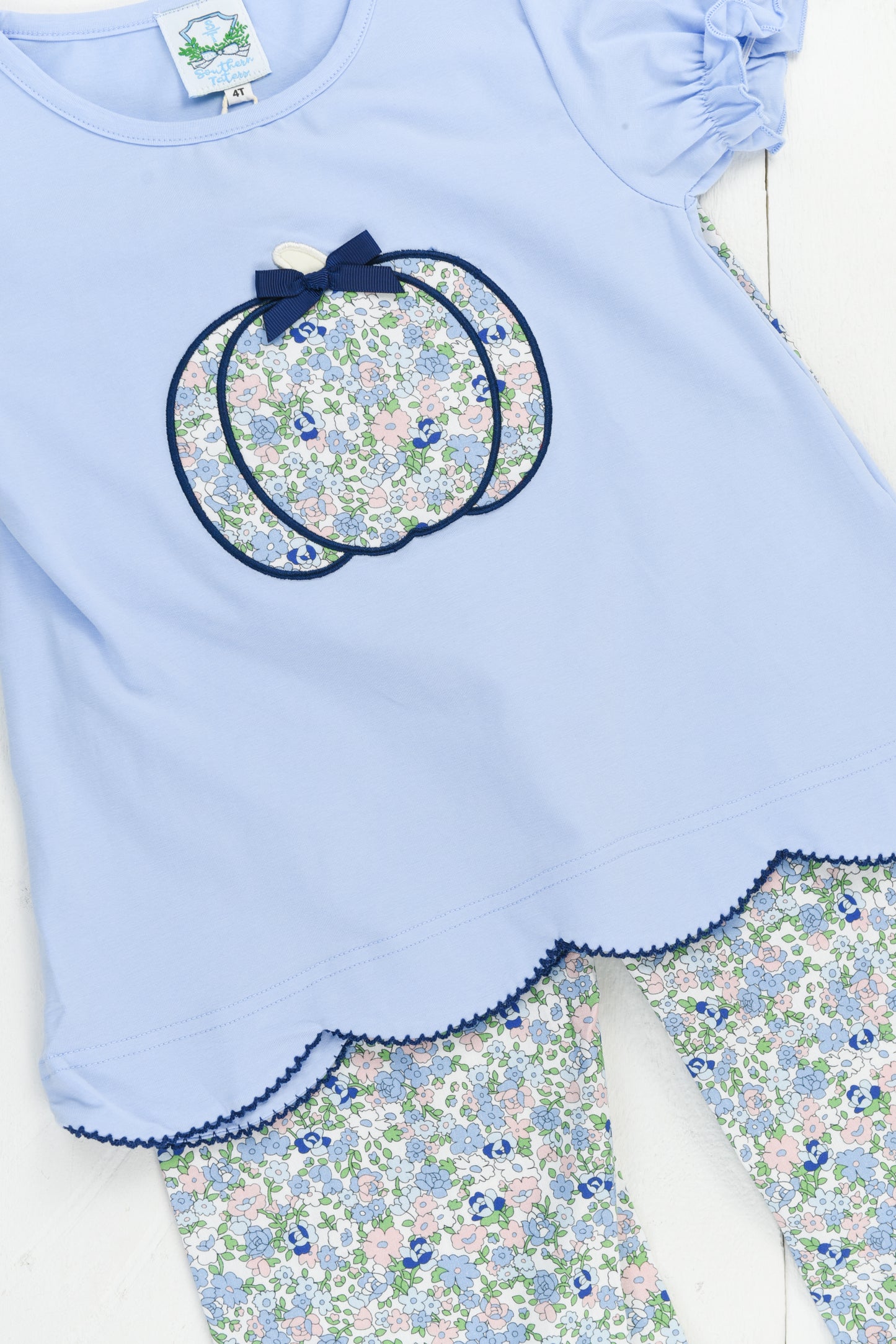 Blue Pumpkin Blooms Girl Pant Set