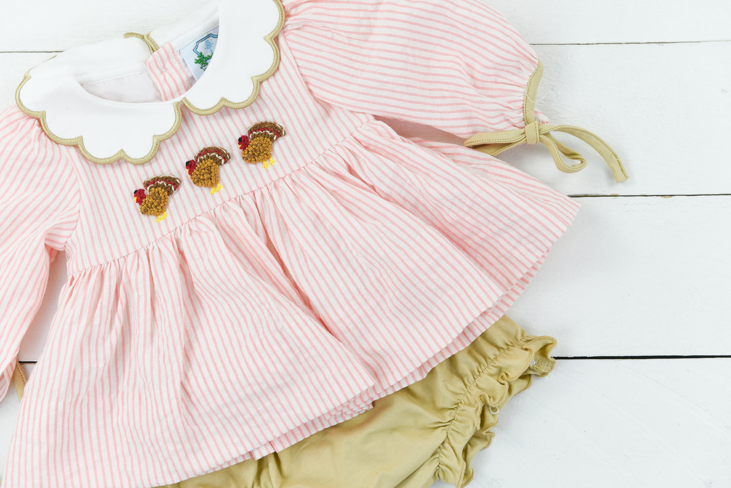 French Knot Turkeys Bloomer Set