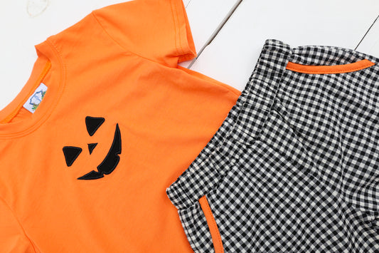 Jack O' Lantern Boys Short Set