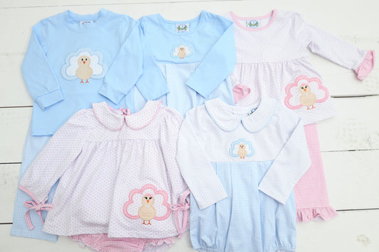 Turkey Applique Boy Pant Set