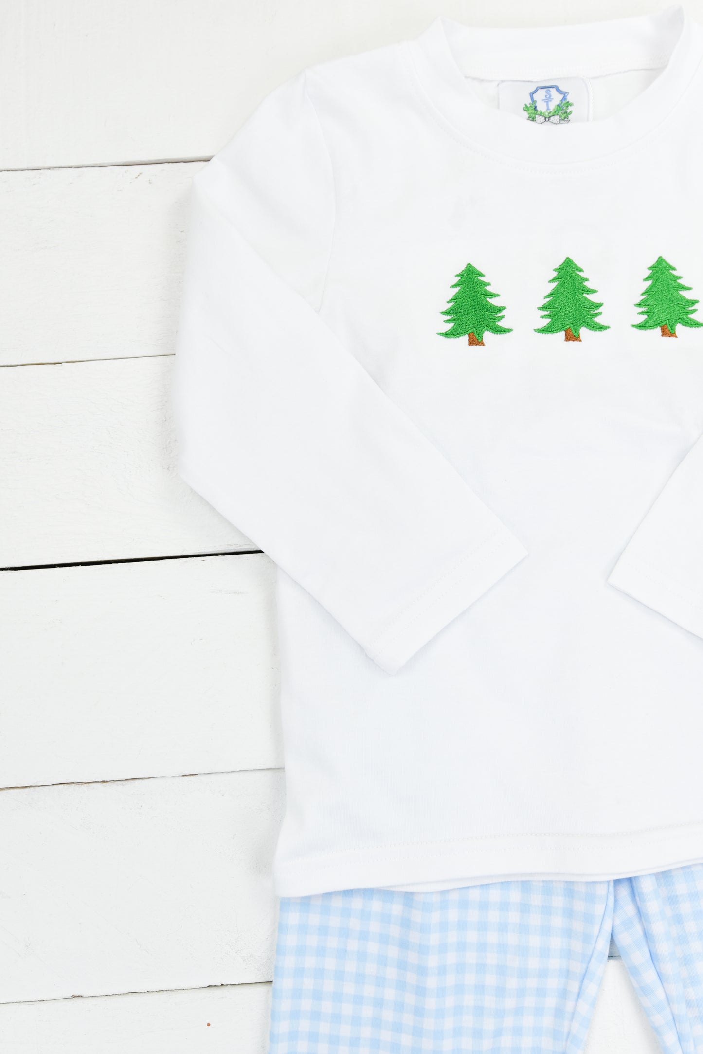 Simple Christmas Tree Pants Set