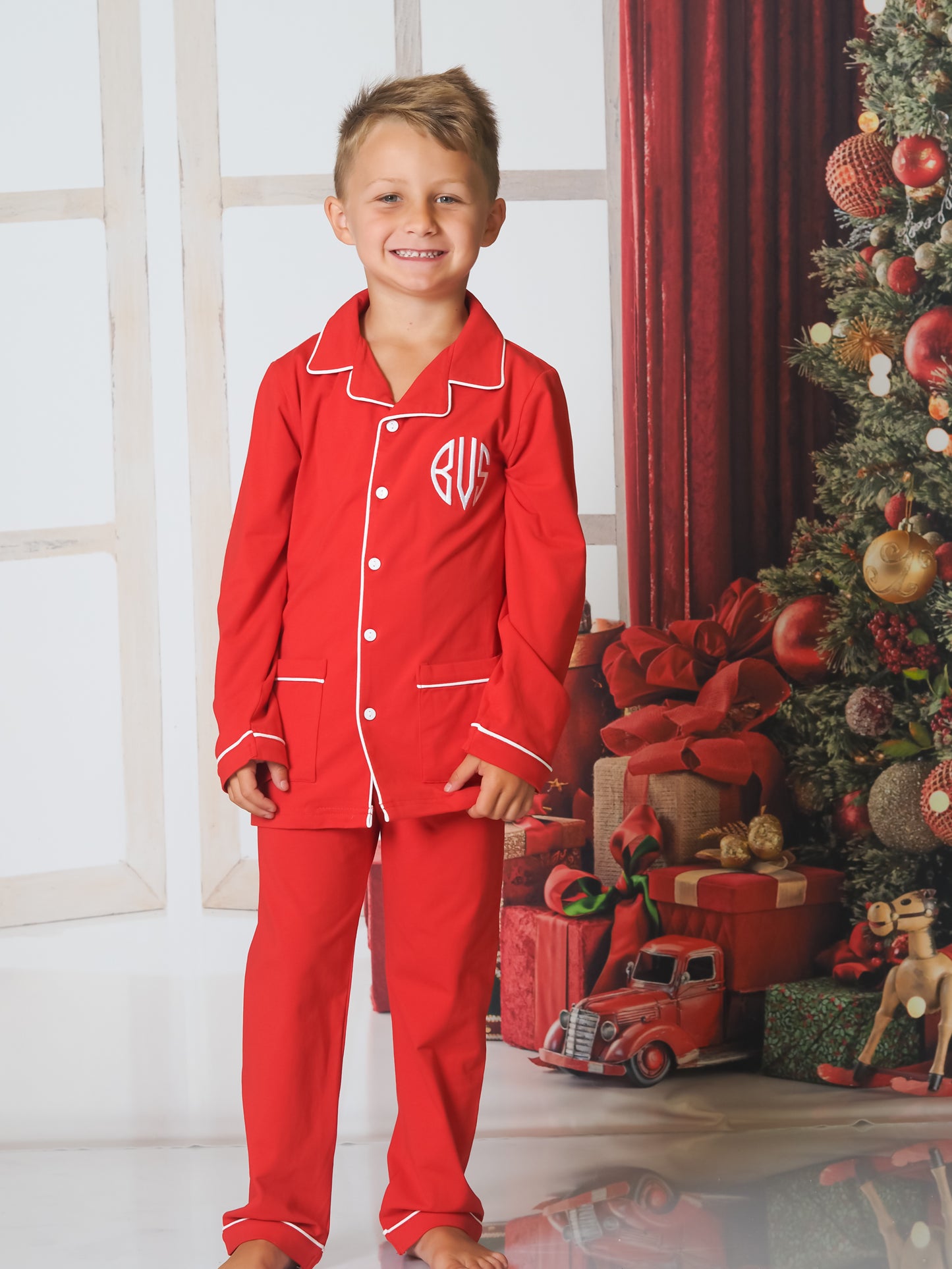 Classic Red Pajama Boy Set