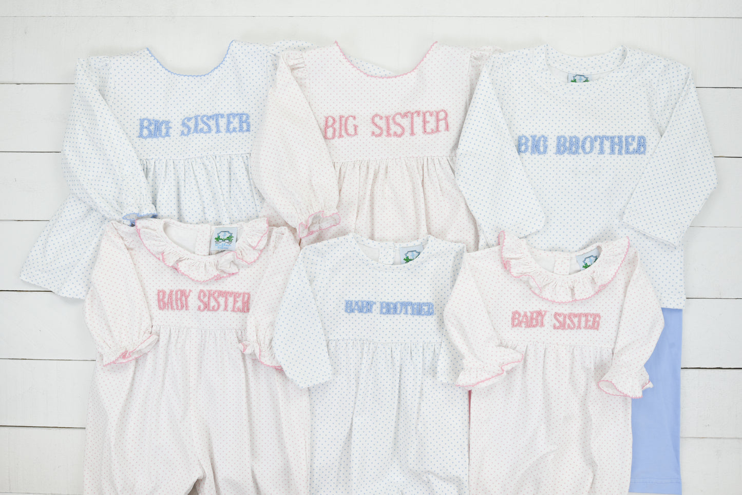 Pink Bitty Dot Frenchknot Name Girls Romper