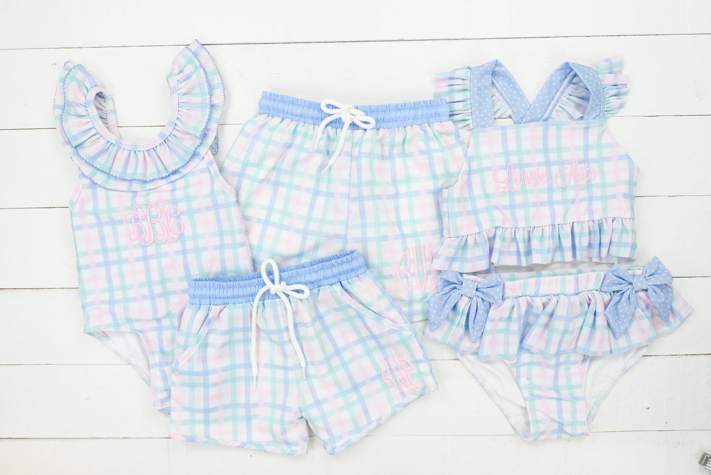 Plaid Shorty Swim Trunks