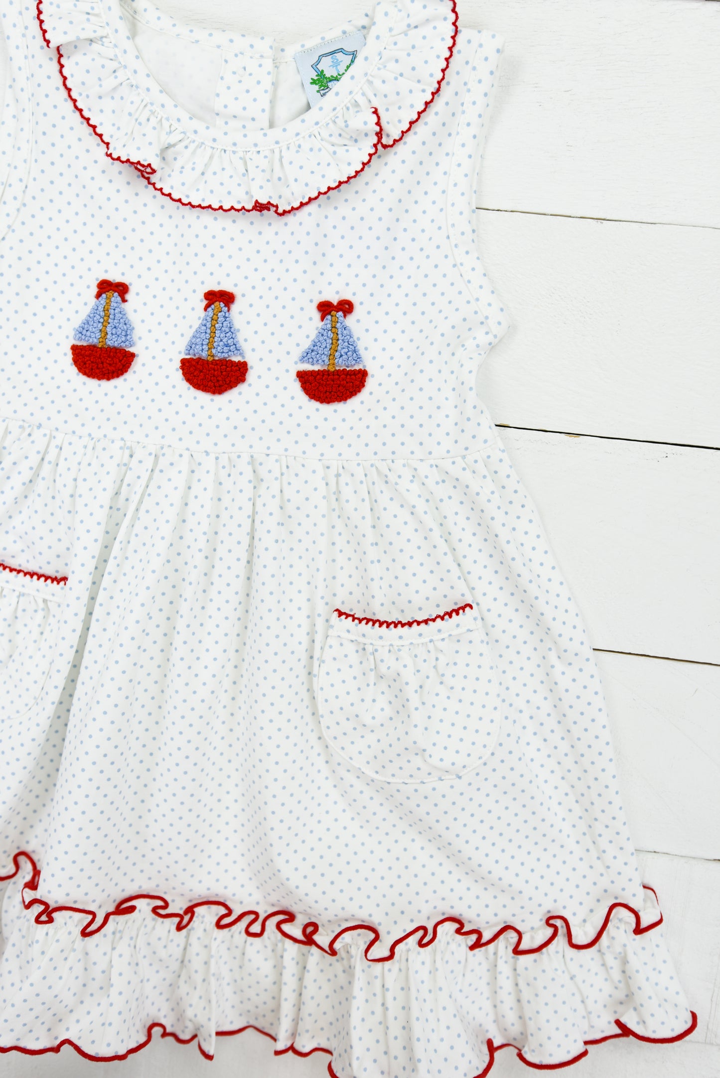Bitty Dot Sailboat Dress