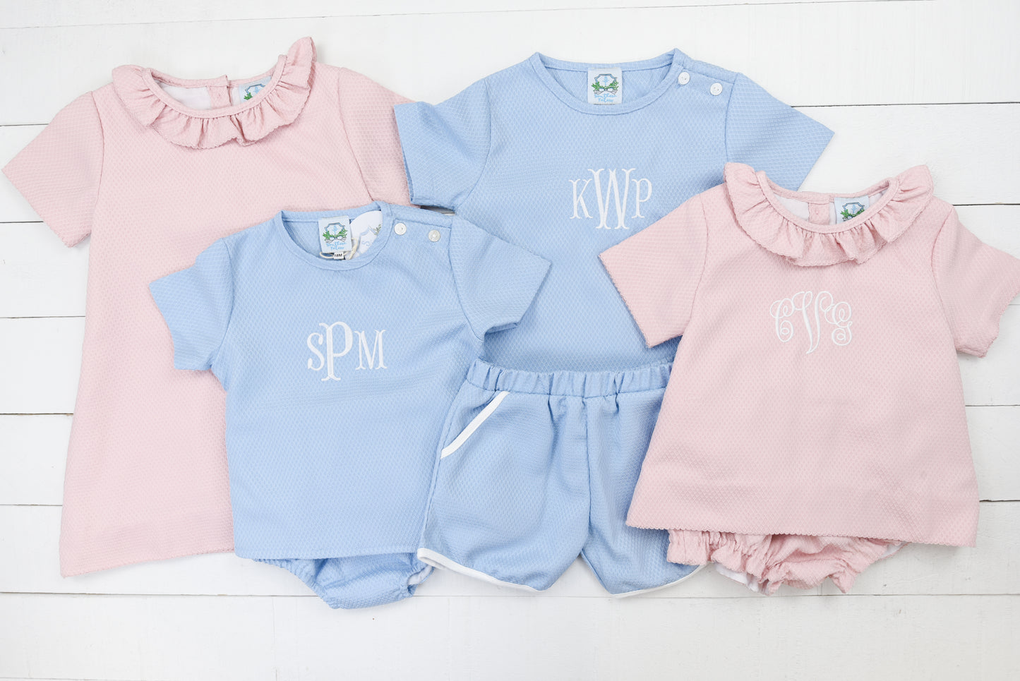 Blue Honeycomb Short Set