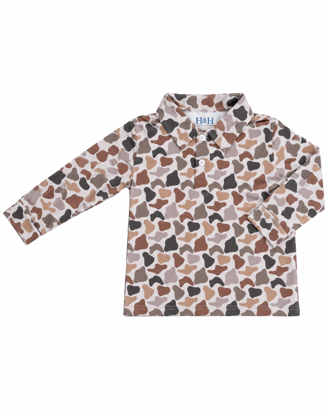 Pier Polo in Field Camo L/S
