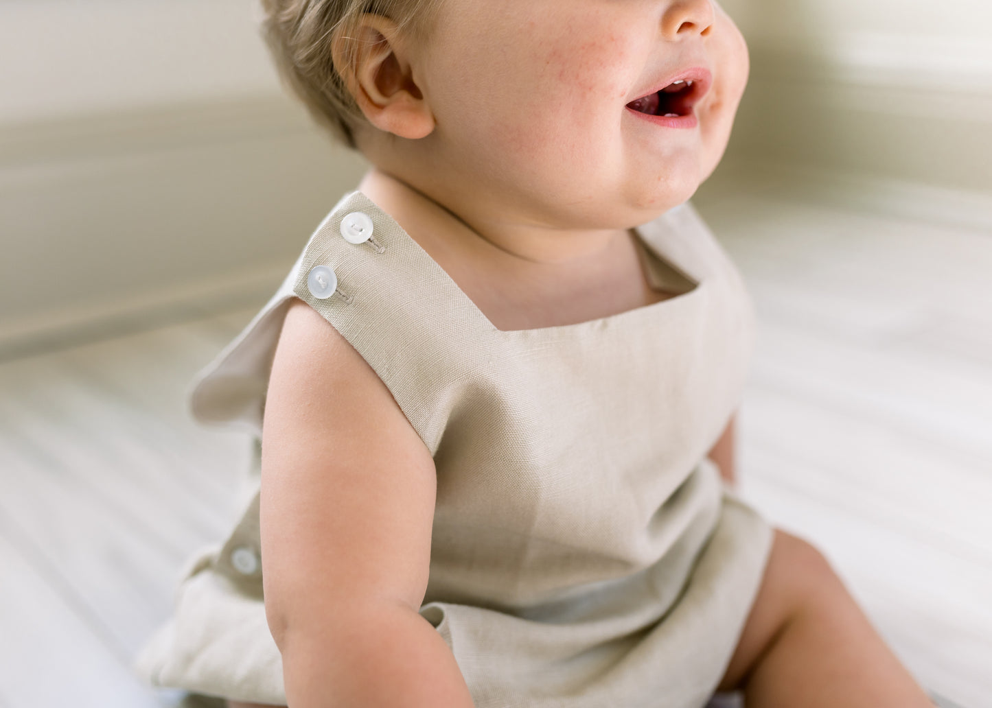 Linen boys sunsuit