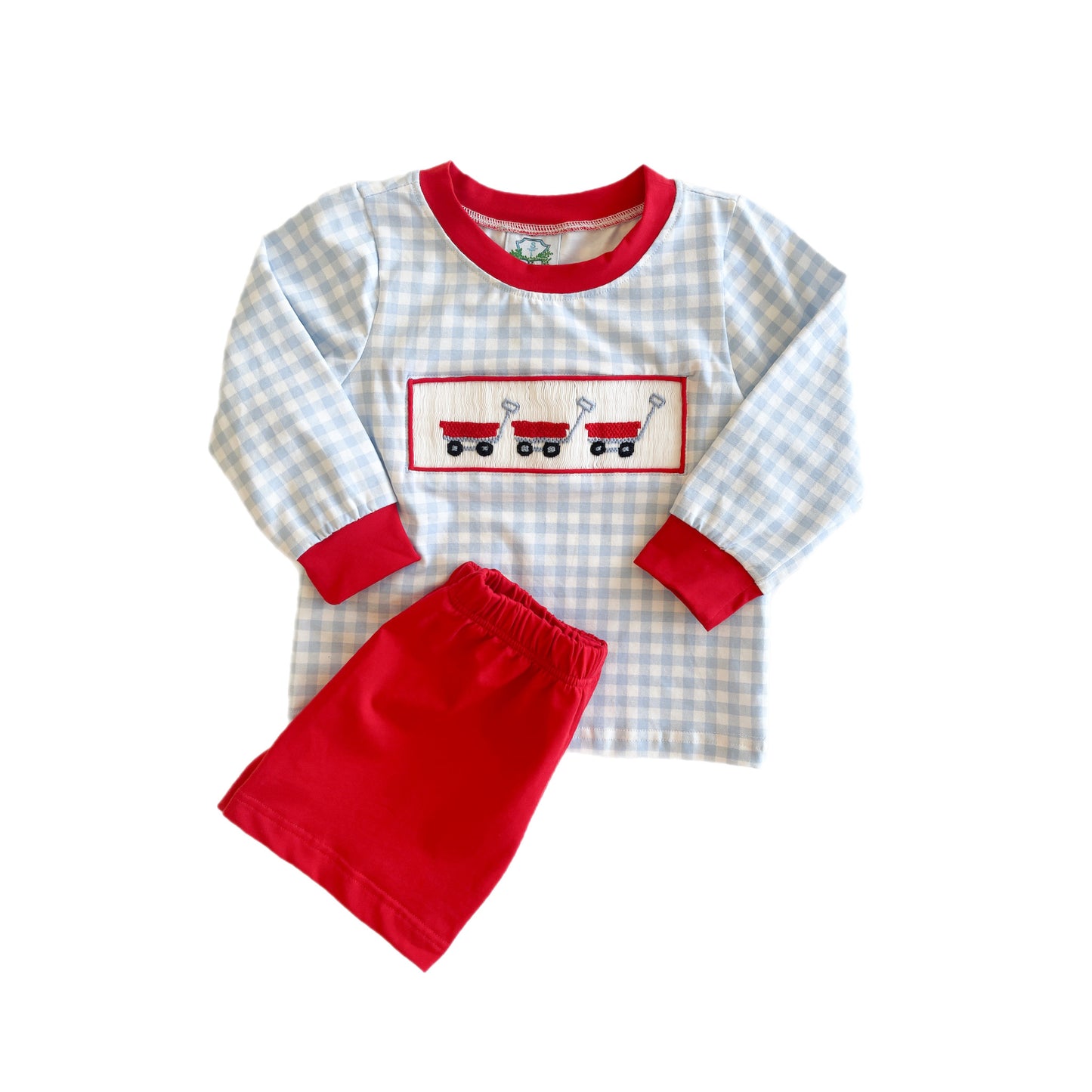 Smocked Wagons Short Set