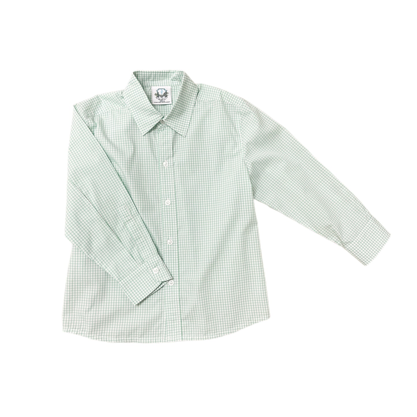Mint Green Windowpane Button Down Shirt Only