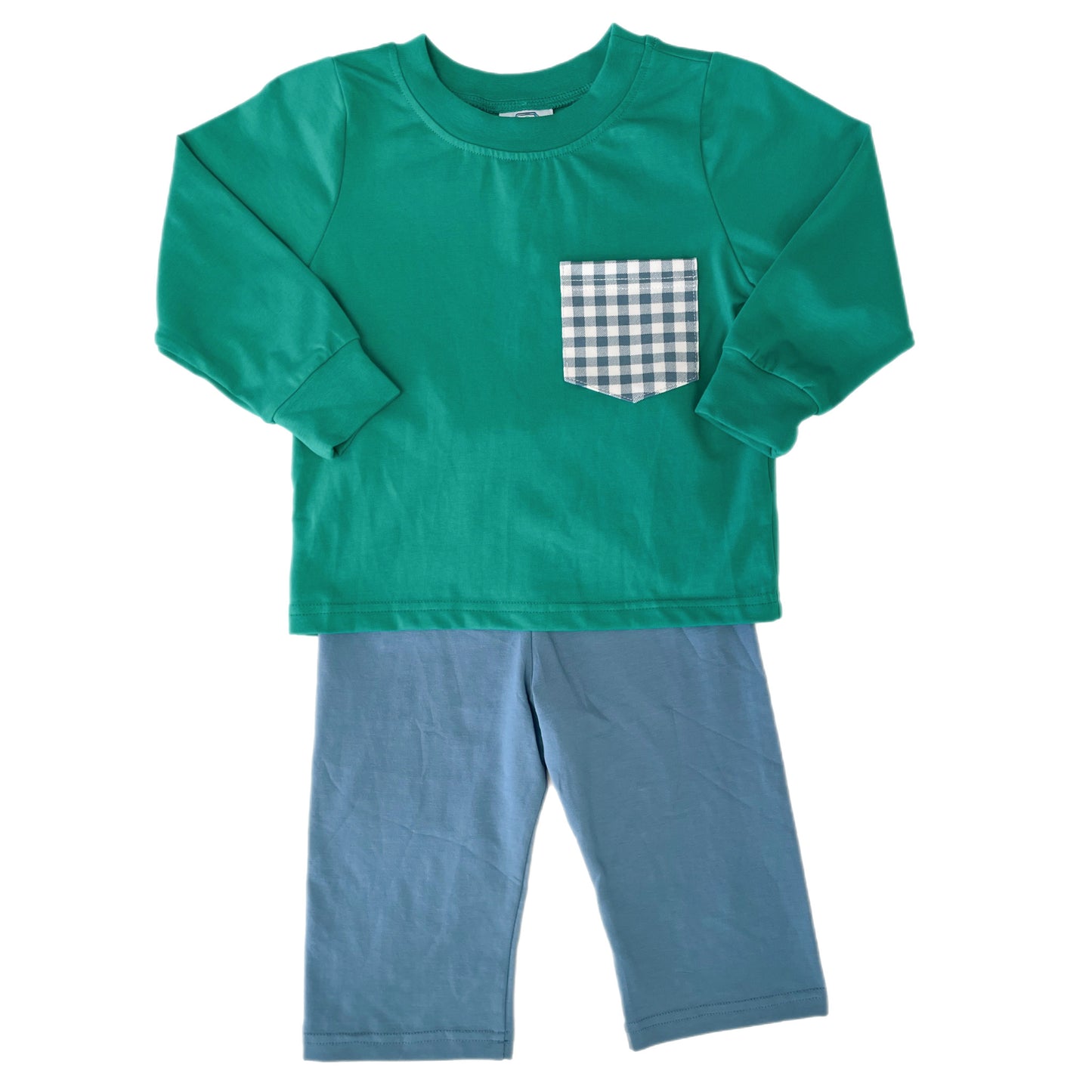 Blue and Green Boy Pant Set
