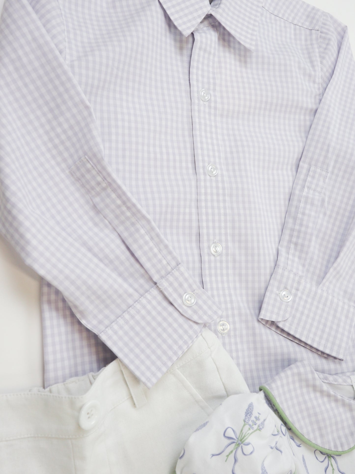 Lavender Button Down Shirt Only.