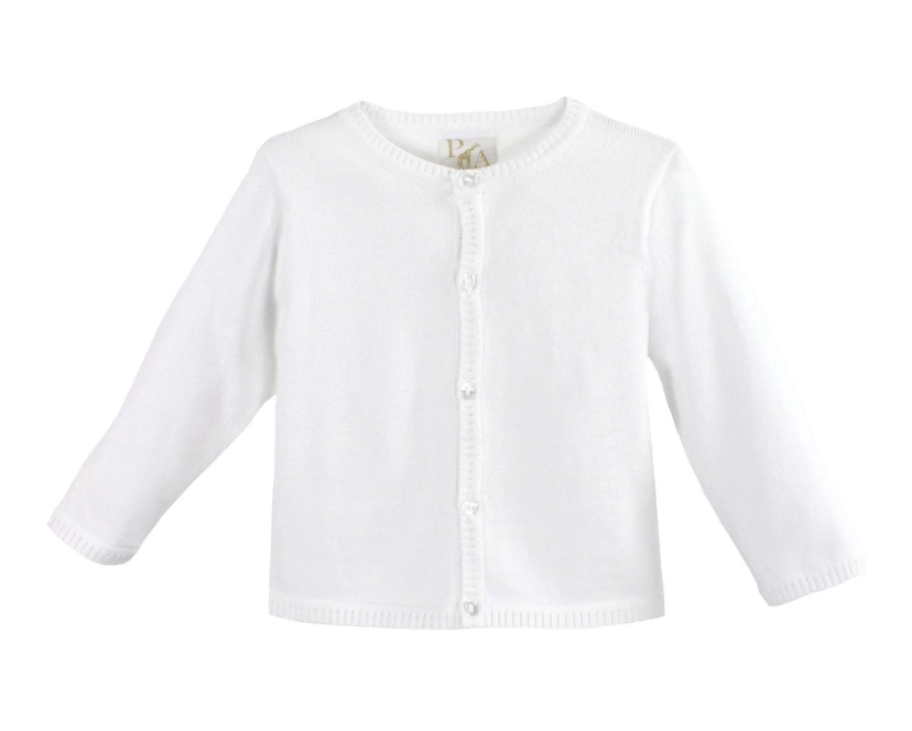 White Pearl Knit Cardigan