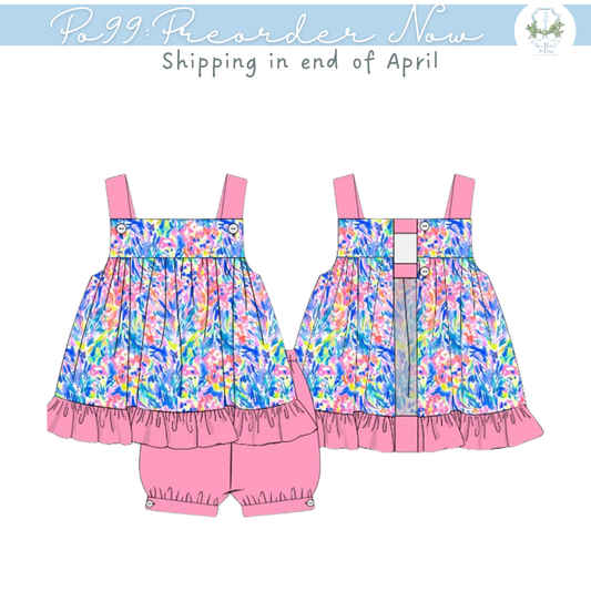 PO99: Island Time Banded Short Set