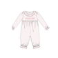 Pink Bitty Dot Frenchknot Name Girls Romper