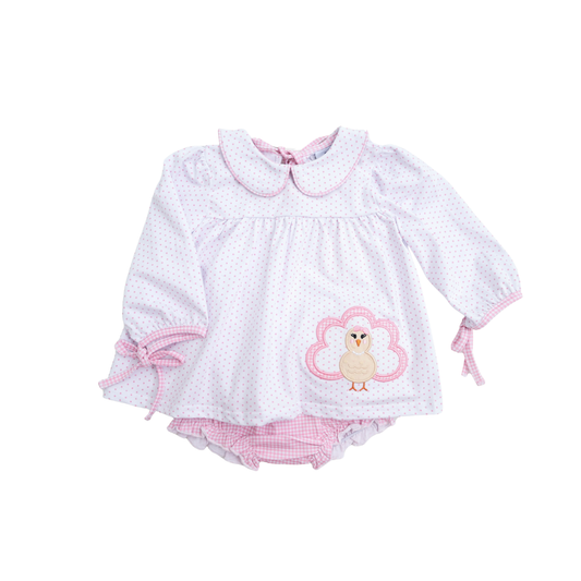 Turkey Applique girls  Bloomer Set
