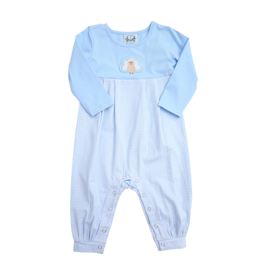 Turkey Applique Long Boys Romper