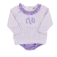 Purple Gingham Diaper Set