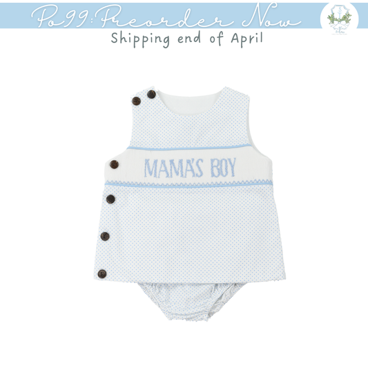 PO99: Mama's Boy Bitty Dot Diaper Set