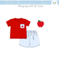 PO102: An Apple A Day Boys Short Set