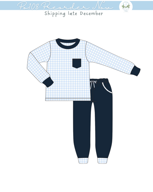 PO108: Simple Knit Boys Jogger Set