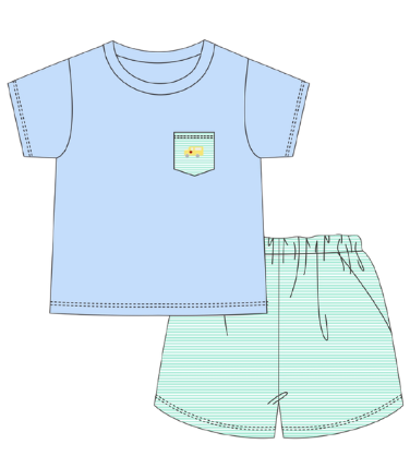 PO112: Little Bus Boy Short Set