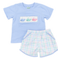 Pastel Whales Boys Short Set