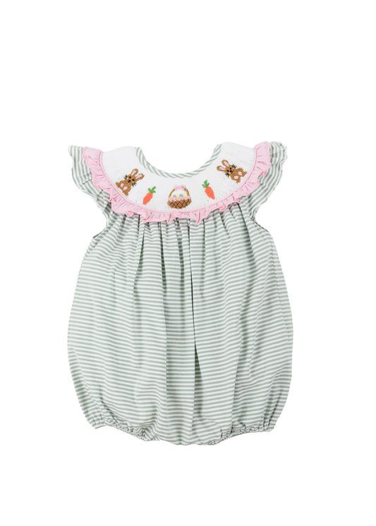 Smocked Bunnies Girls Bubble