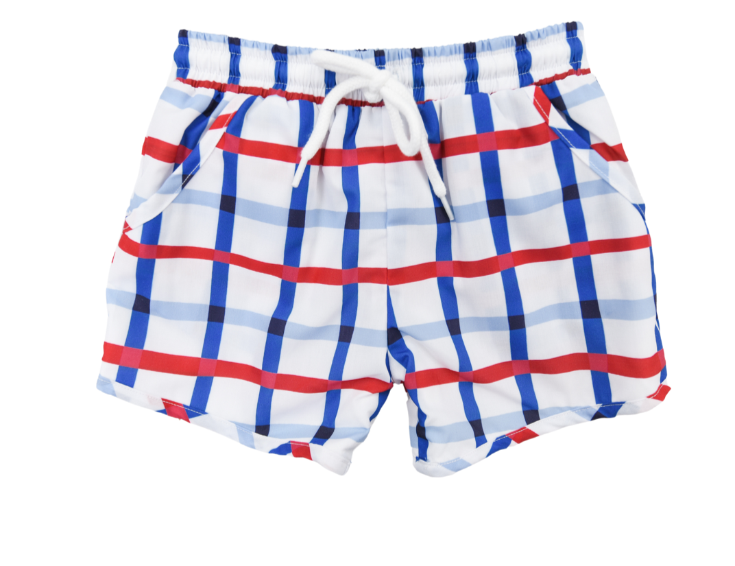 Freedom Boys Stripe Swim Trunks