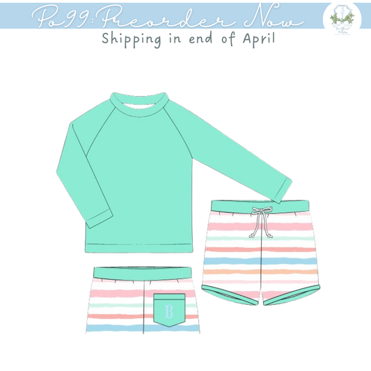 PO99: Stripe Swim Set