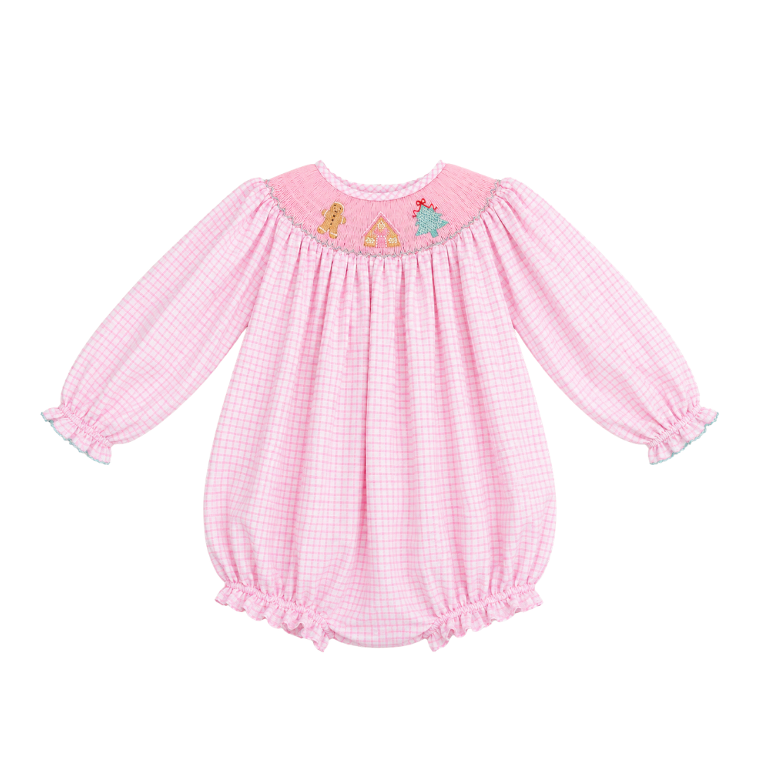 Gingerbread Smocked Girl Bubble